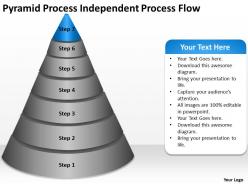 Business process workflow diagram pyramid independent powerpoint slides