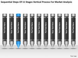 Business process workflow diagram stages vertical for market analysis powerpoint templates