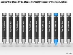 Business process workflow diagram stages vertical for market analysis powerpoint templates
