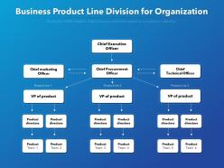 Business Product Line Division For Organization