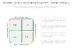 Business product positioning map diagram ppt design templates
