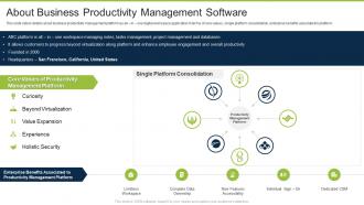 Business productivity management software about business productivity management software