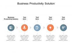 Business productivity solution ppt powerpoint presentation outline format cpb