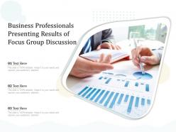 Business professionals presenting results of focus group discussion