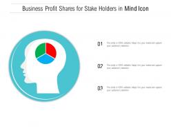 Business profit shares for stake holders in mind icon