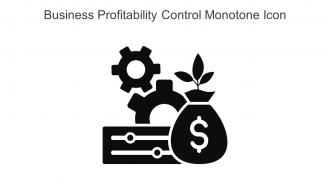 Business Profitability Control Monotone Icon In Powerpoint Pptx Png And Editable Eps Format