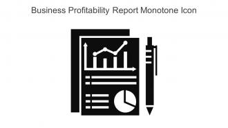 Business Profitability Report Monotone Icon In Powerpoint Pptx Png And Editable Eps Format