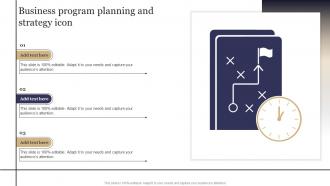 Business Program Planning And Strategy Icon