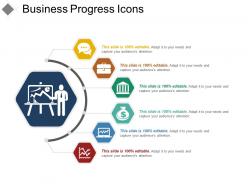 Business progress icons example of ppt presentation