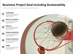 Business project goal including sustainability