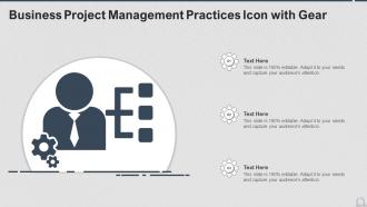 Business Project Management Practices Icon With Gear