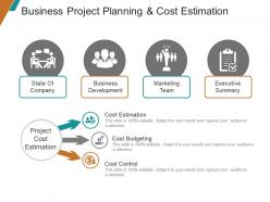 Business project planning and cost estimation ppt samples