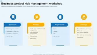 Business Project Risk Management Workshop