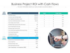 Business project roi with cash flows