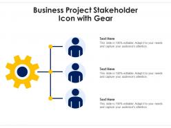 Business project stakeholder icon with gear