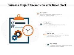 Business project tracker icon with timer clock