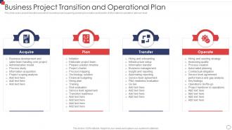 Business Project Transition And Operational Plan