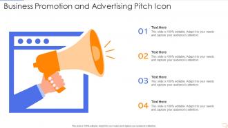 Business promotion and advertising pitch icon