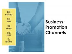 Business promotion channels social ppt powerpoint presentation gallery skills