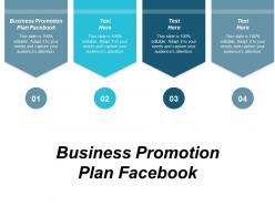 Business promotion plan facebook ppt powerpoint presentation pictures smartart cpb
