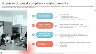 Business Proposal Compliance Matrix Benefits