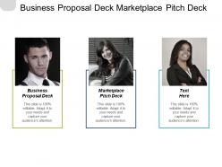 Business proposal deck marketplace pitch deck promotions management cpb