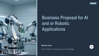 Business Proposal For AI And Or Robotic Applications PPT Guidelines VA