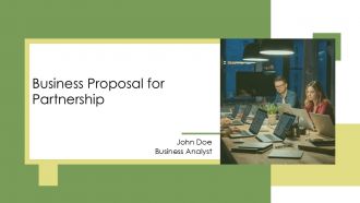 Business Proposal For Partnership PPT Information AT