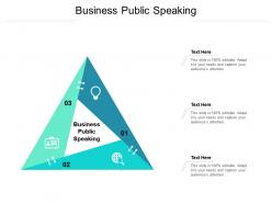 Business public speaking ppt powerpoint presentation infographics icon cpb
