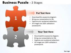 42614172 style puzzles linear 2 piece powerpoint presentation diagram infographic slide