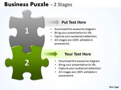 42614172 style puzzles linear 2 piece powerpoint presentation diagram infographic slide