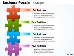 29313716 style puzzles linear 4 piece powerpoint presentation diagram infographic slide