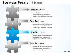 29313716 style puzzles linear 4 piece powerpoint presentation diagram infographic slide
