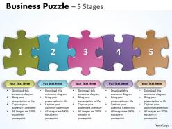 53579465 style puzzles linear 5 piece powerpoint presentation diagram infographic slide