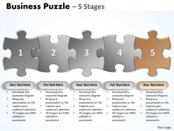 53579465 style puzzles linear 5 piece powerpoint presentation diagram infographic slide
