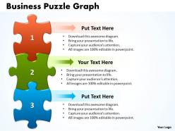Business puzzle graph powerpoint templates 0812