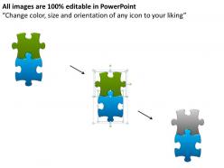Business puzzle graph powerpoint templates 0812