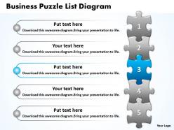 Business puzzle list diagarm free powerpoint templates download