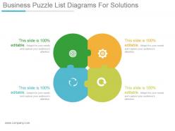Business puzzle list diagrams for solutions powerpoint slide designs