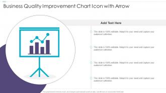Business Quality Improvement Chart Icon With Arrow