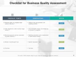 Business Quality Inspection Parameters Assessment Framework Improvement