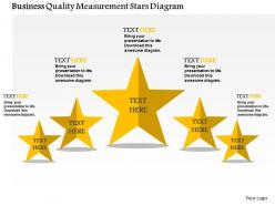 Business quality measurement stars diagram flat powerpoint design