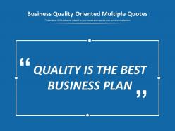 Business quality oriented multiple quotes
