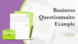 Business Questionnaire Examples Powerpoint Ppt Template Bundles Survey