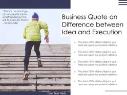Business quote on difference between idea and execution