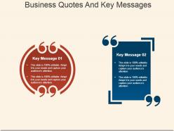 Business Quotes And Key Messages Sample Ppt Presentation