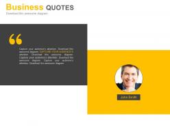Business quotes for company profile representation powerpoint slides