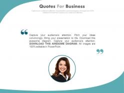Business quotes for employee profile management powerpoint slides