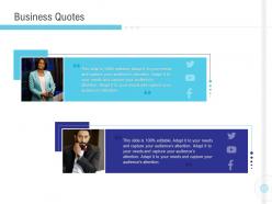 Business quotes implementation management in enterprise ppt slides graphics design
