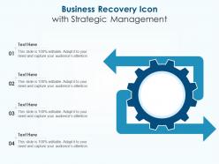 Business recovery icon with strategic management